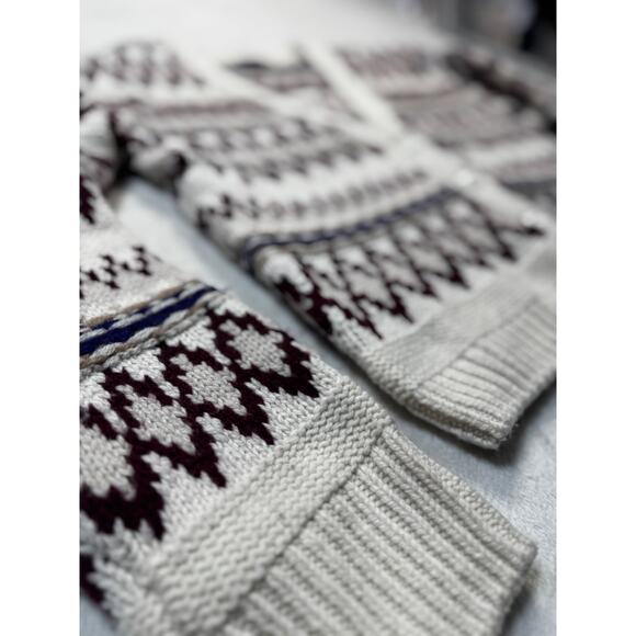 Rag & Bone Willow Fairisle multi color wool short cardigan sweater M - Picture 11 of 12